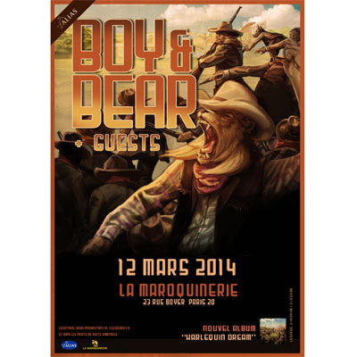 BOY & BEAR FLYER CONCERT MAROQUINERIE 2014