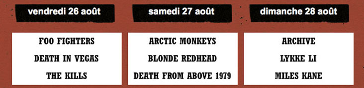ROCK EN SEINE 2011 : BLONDE REDHEAD, LYKKE LI ET HERMAN DUNE S'AJOUTENT À LA PROGRAMMATION