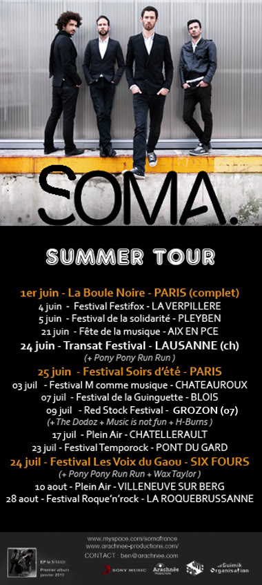 AFFICHE SOMA SUMMER TOUR