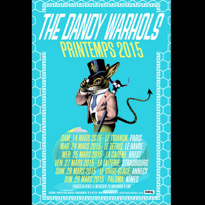 LES DANDY WARHOLS TOURNEE FRANCE 2015