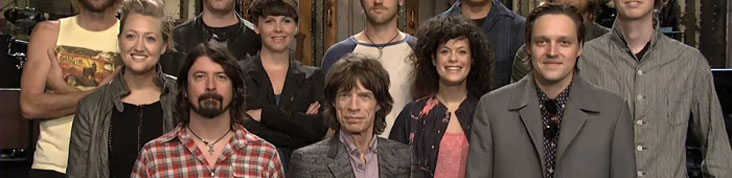 MICK JAGGER, ARCADE FIRE ET LES FOO FIGHTERS REUNIS POUR SATURDAY NIGHT LIVE