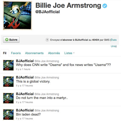 BILLIE JOE ARMSTRONG TWITTER