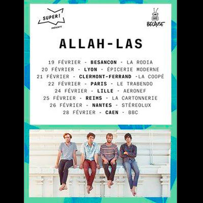 ALLAH-LAS FLYER TOURNEE FRANCE 2015