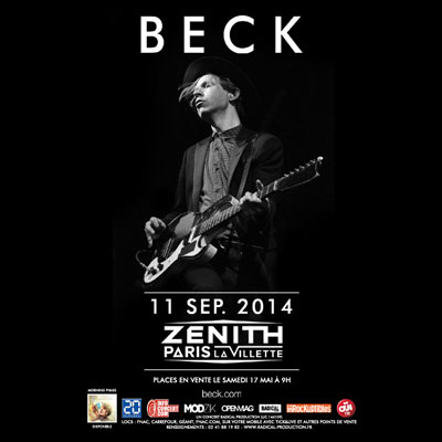 BECK FLYER CONCERT ZENITH PARIS 2014