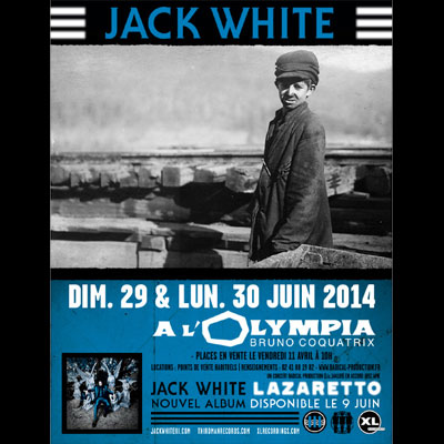 JACK WHITE FLYER CONCERT OLYMPIA 2014