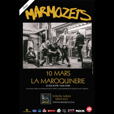 FLYER CONCERT MARMOZETS MAROQUINERIE 2015