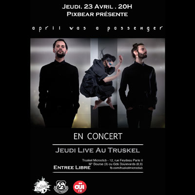PIXBEAR VOUS CONVIE A SON JEUDI LIVE AU TRUSKEL LE 23 AVRIL