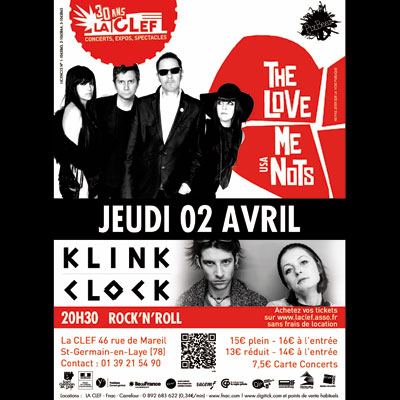 FLYER CONCERT THE LOVE ME NOTES LA CLEF 2015