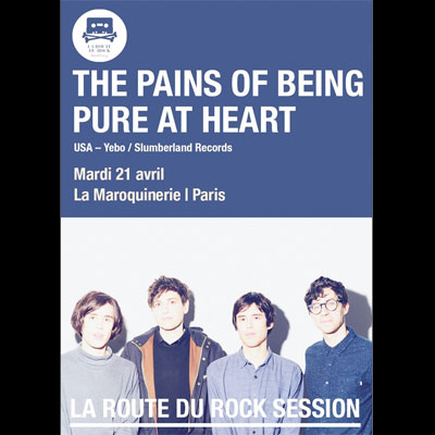 FLYER THE PAINS OF BEING PURE AT HEART CONCERT MAROQUINERIE 2015